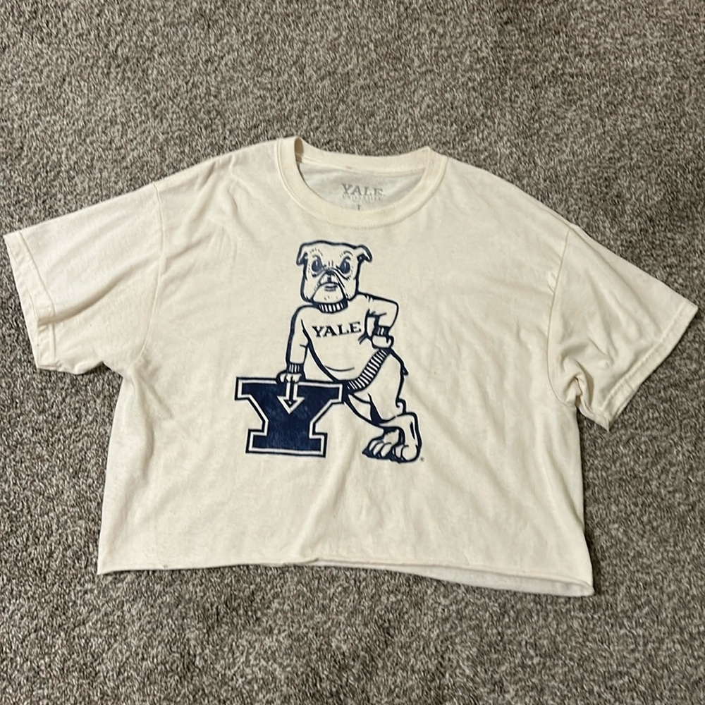 Yale crop top, size large